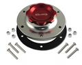 C73-706 - 2-3/4 in. RED FILL CAP WITH SILVER ALUMINUM 6 BOLT FUEL CELL BUNG